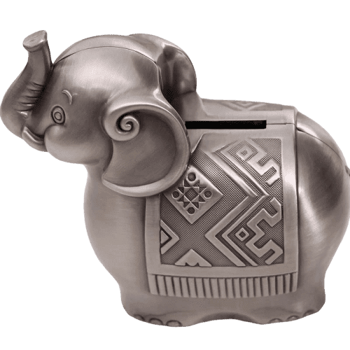 Mealheiro De Elefante Em Prata