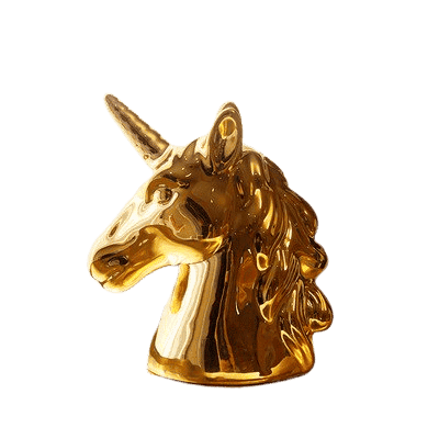 Mealheiro De Unicórnio Dourado